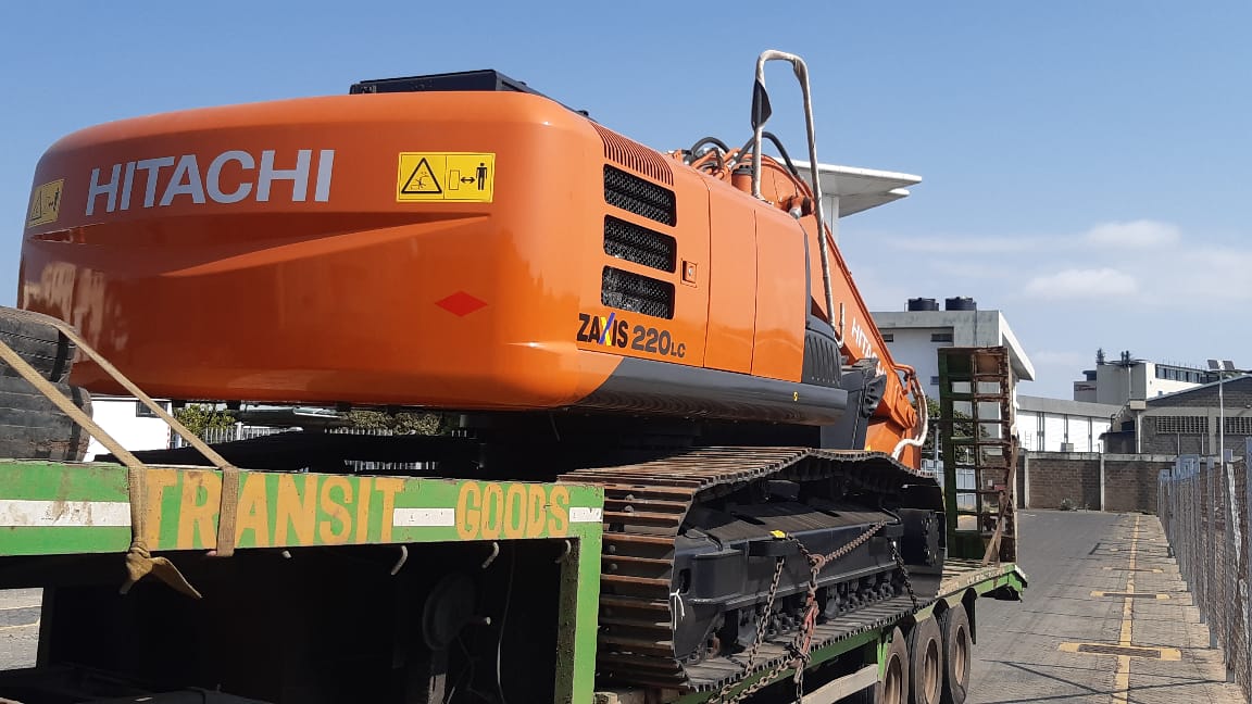 Hitachi heavy equipment on site