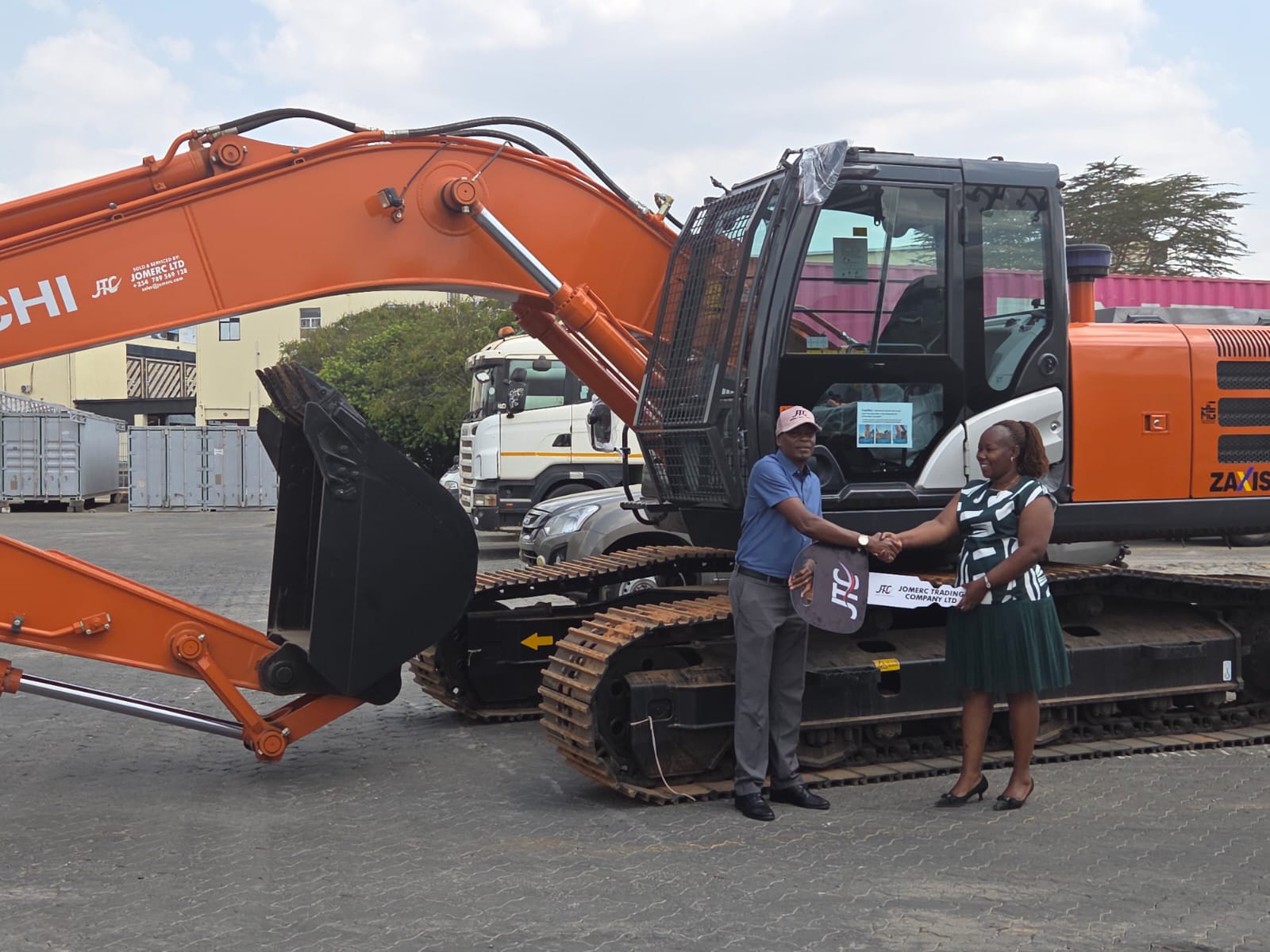 Hitachi heavy equipment on site